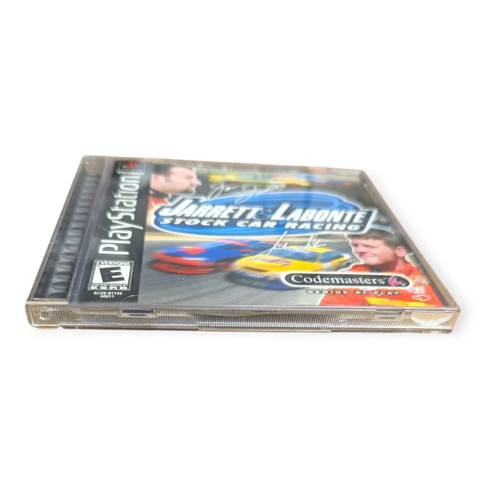 Jarrett & Labonte Stock Car Racing Sony PlayStation 1 PS1 Codemasters 2000 CIB